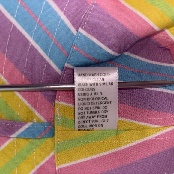 OLIVIA RUBIN Zanna Bucket Hat Bright Candy Stripe NWT One Size Cotton - Picture 11 of 11